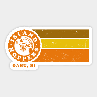 Island Hoppers Stripes Distressed Sticker